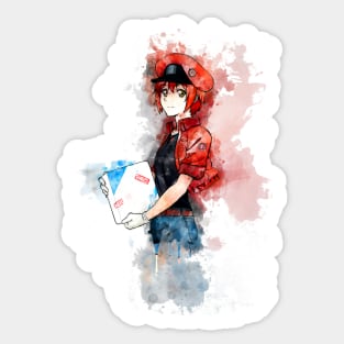 Cells at Work - Red Blood *watercolor* Sticker